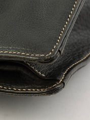 Logo Plate Shoulder Bag Black