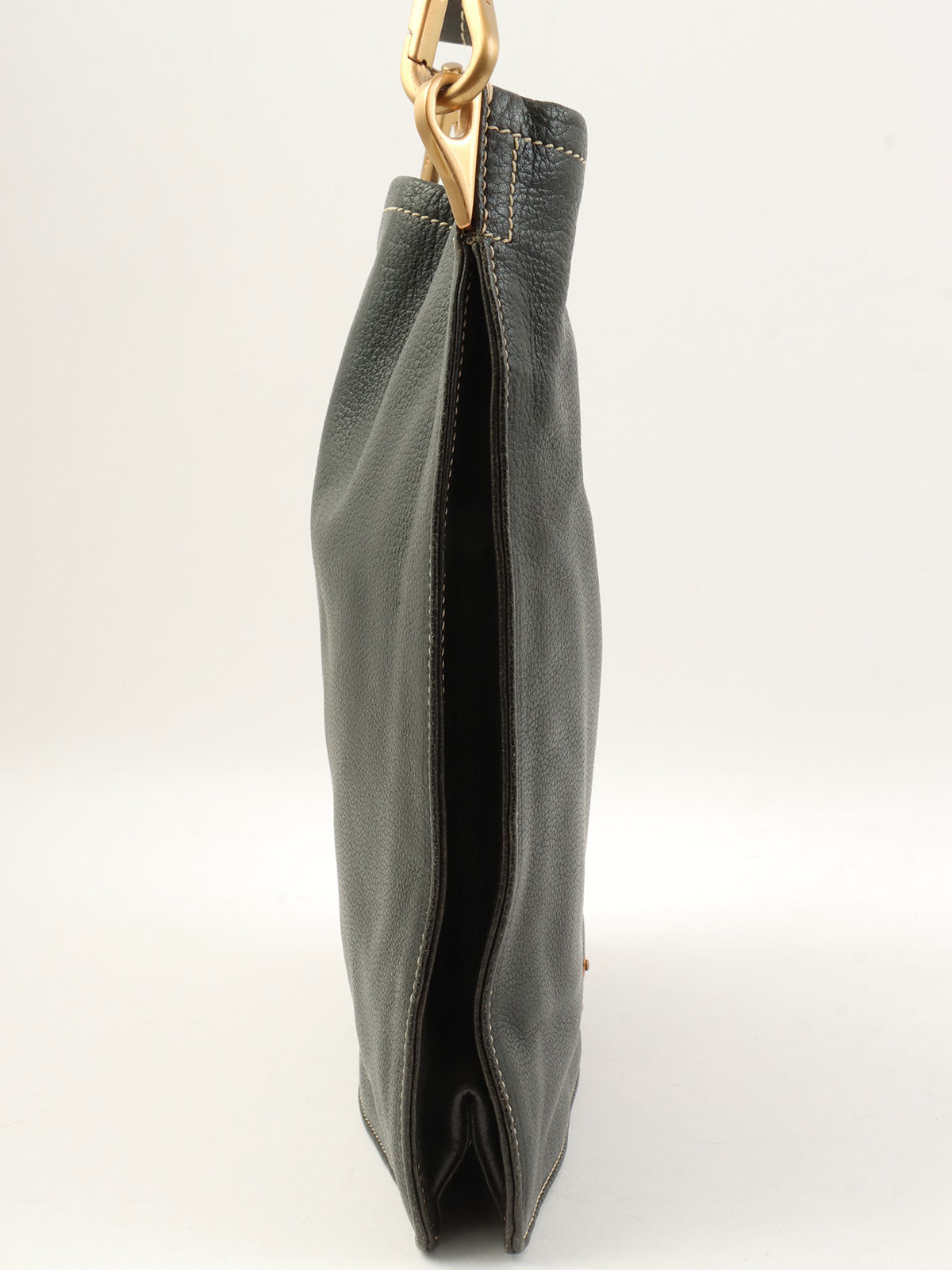 Logo Plate Shoulder Bag Black