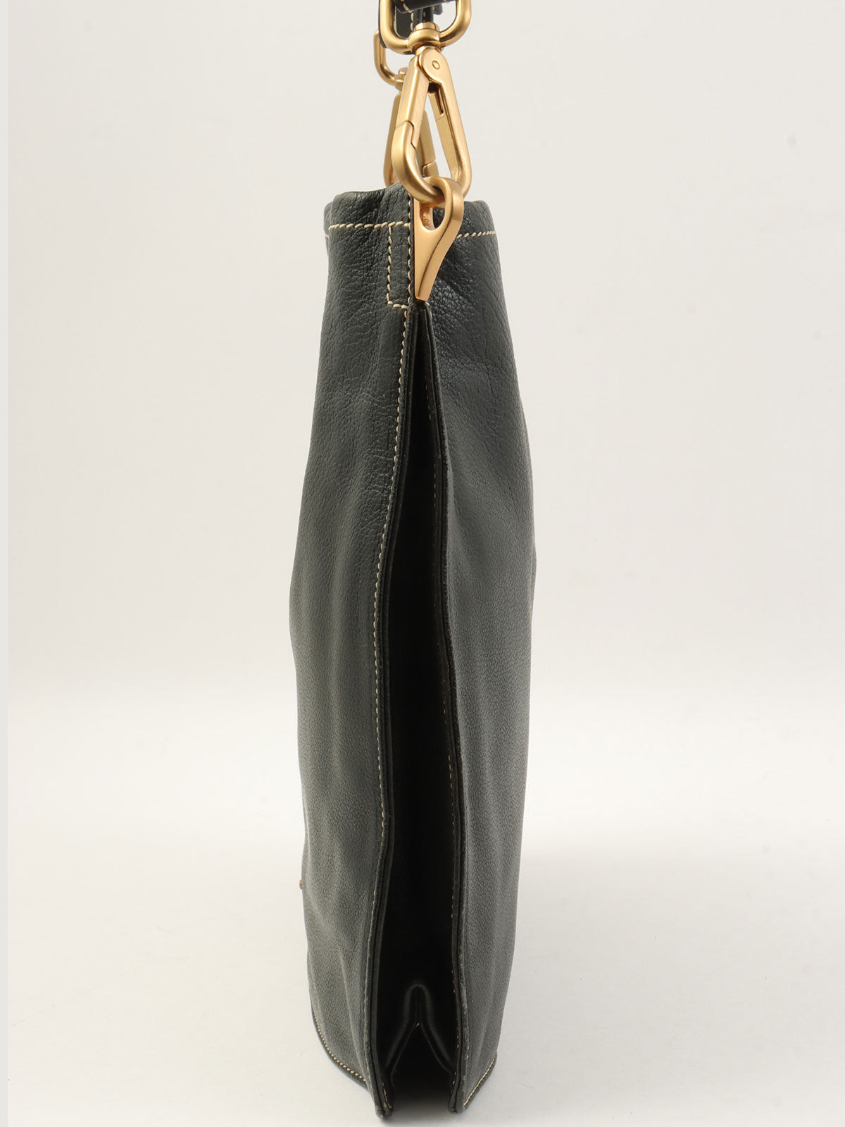 Logo Plate Shoulder Bag Black