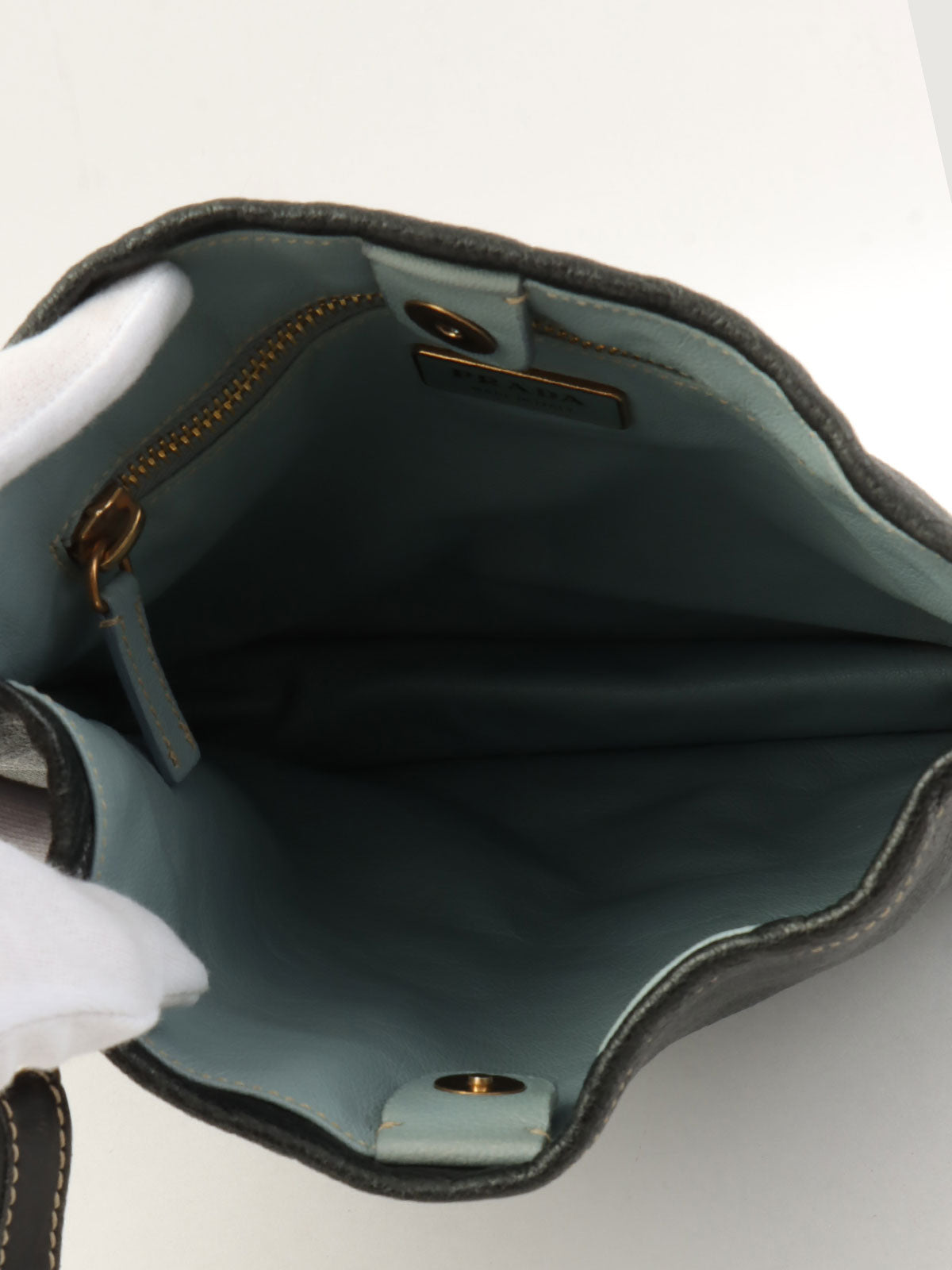 Logo Plate Shoulder Bag Black