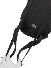 ナイロンロゴプレートバックパック ブラック