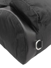 ナイロンロゴプレートバックパック ブラック