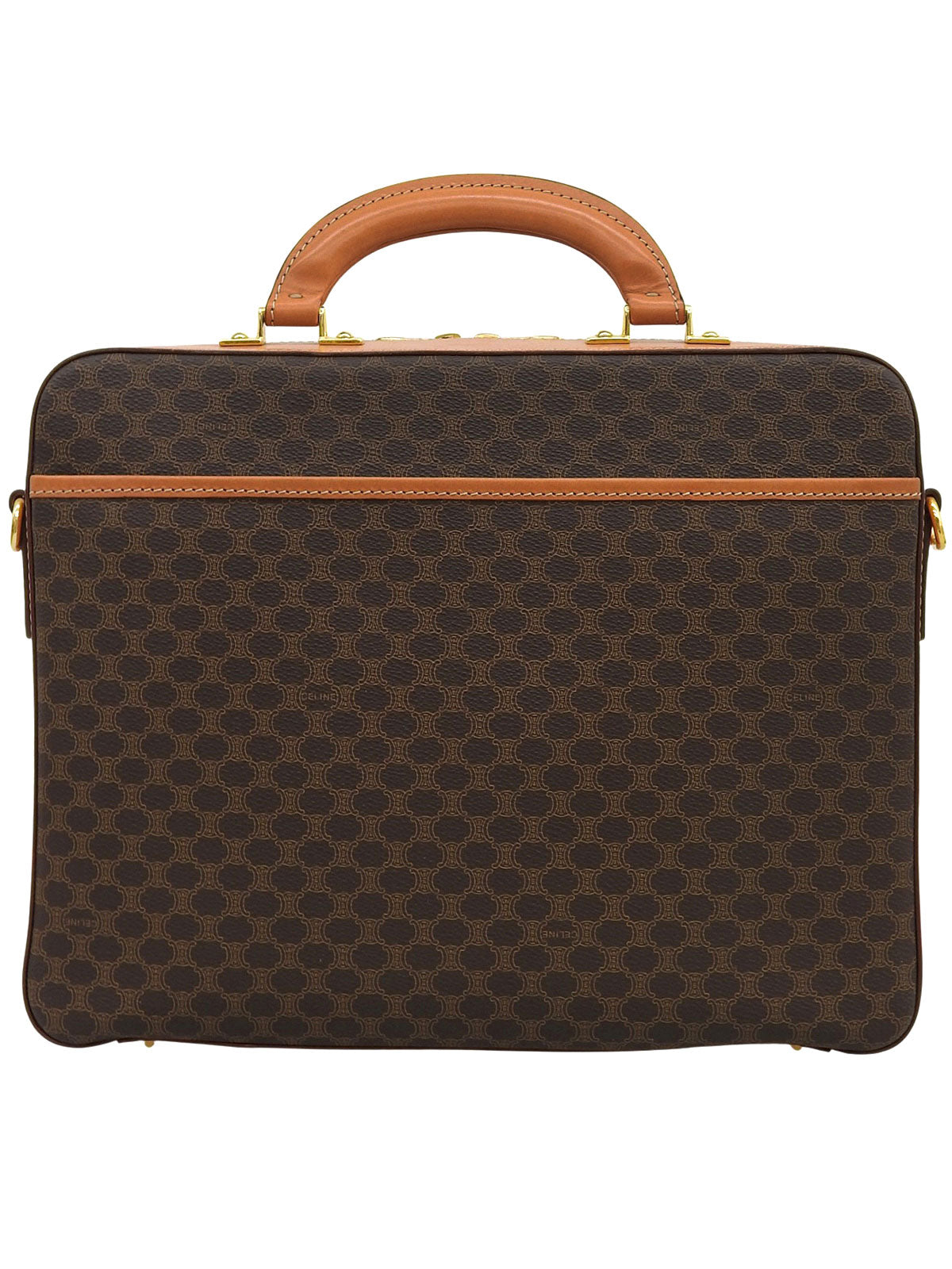 黑色沥青图案两用公文包