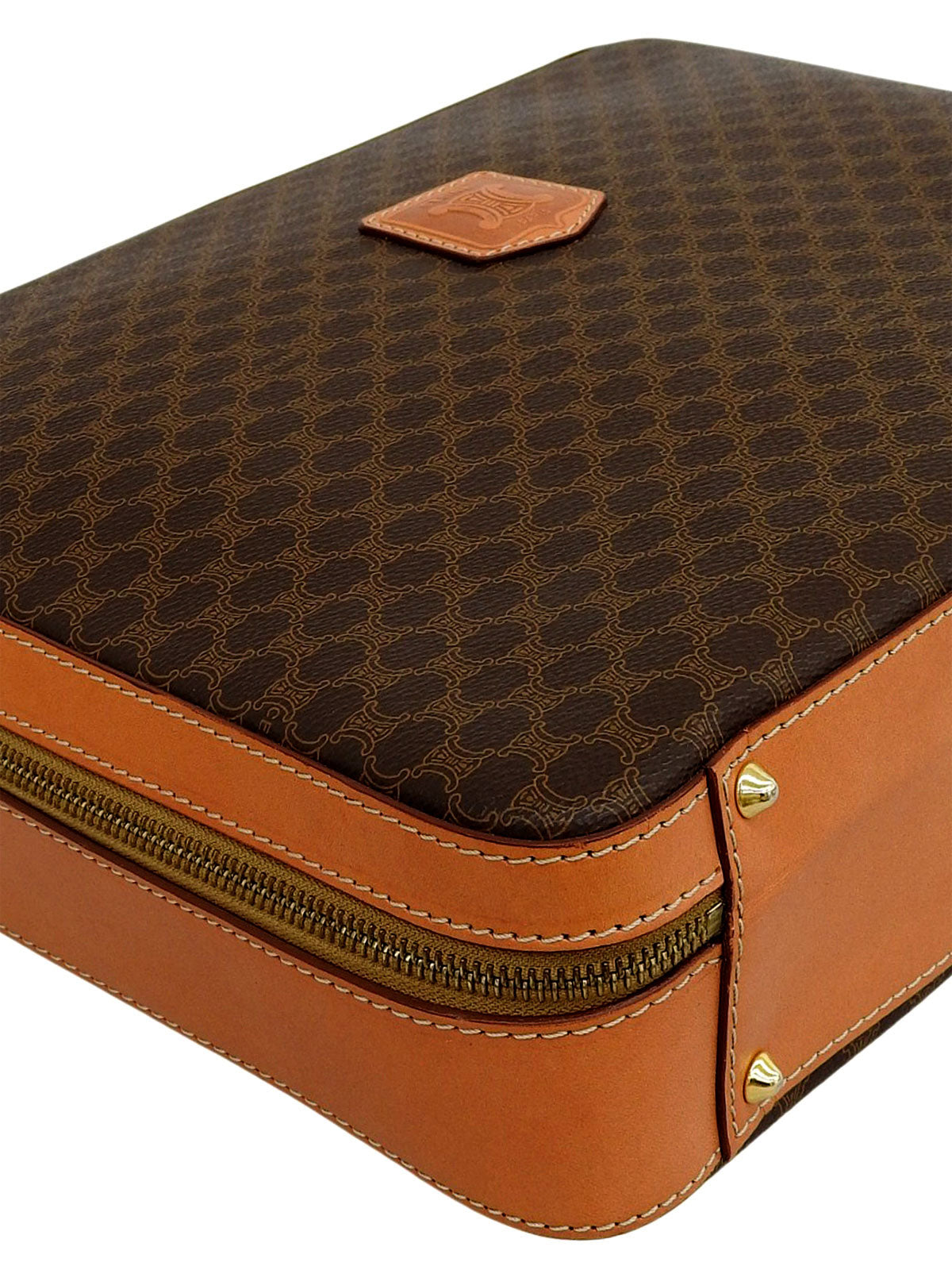 黑色沥青图案两用公文包