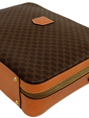 黑色沥青图案两用公文包