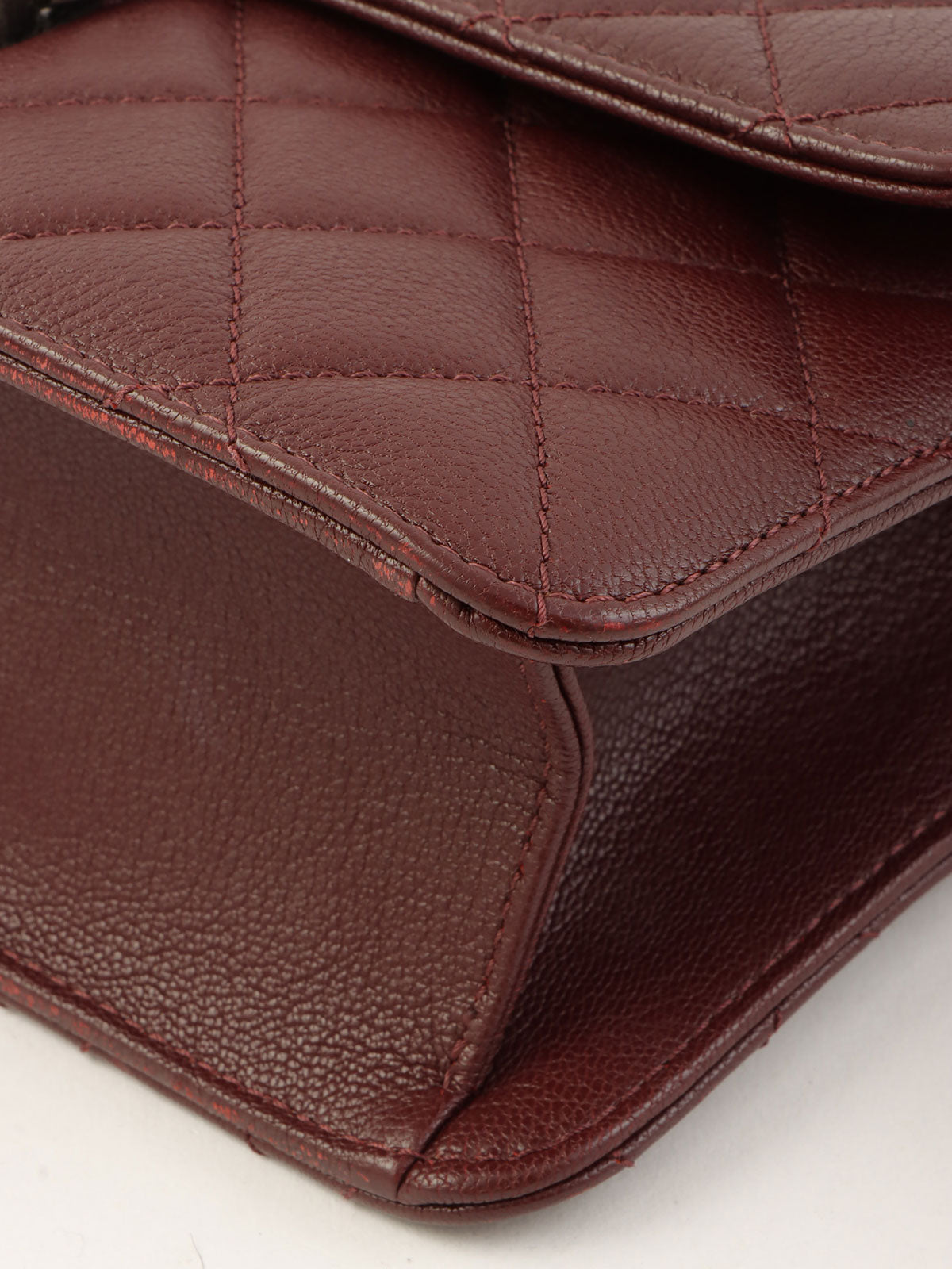 2016年頃製 スクエアCCマークプレート2wayバッグ ボルドー