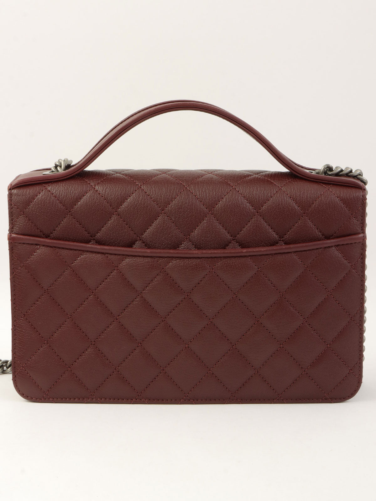 2016年頃製 スクエアCCマークプレート2wayバッグ ボルドー