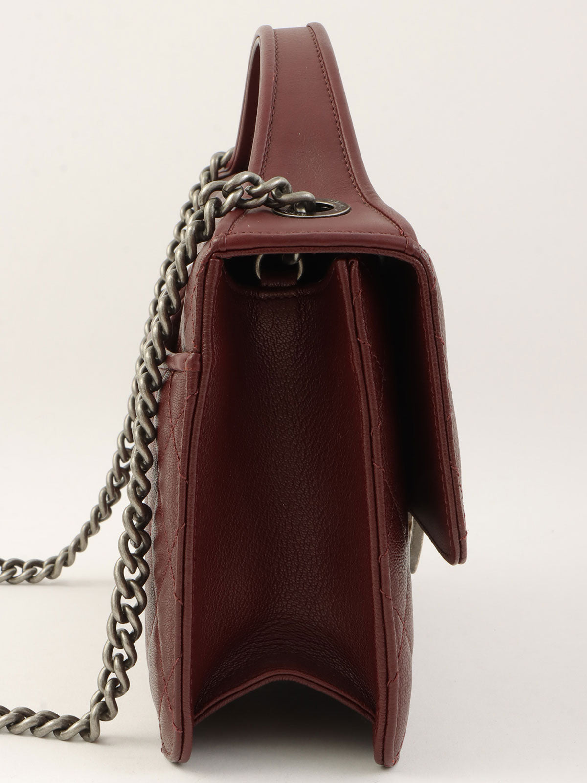 2016年頃製 スクエアCCマークプレート2wayバッグ ボルドー