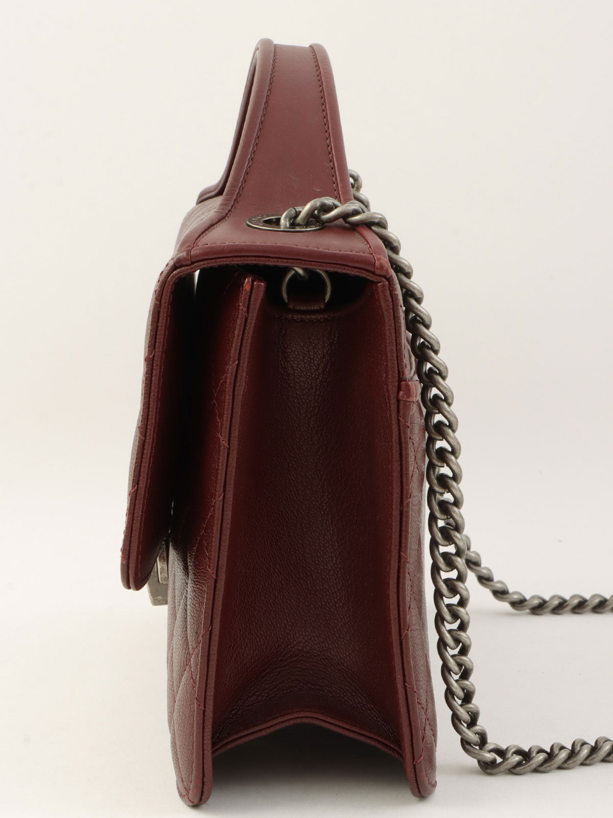 2016年頃製 スクエアCCマークプレート2wayバッグ ボルドー