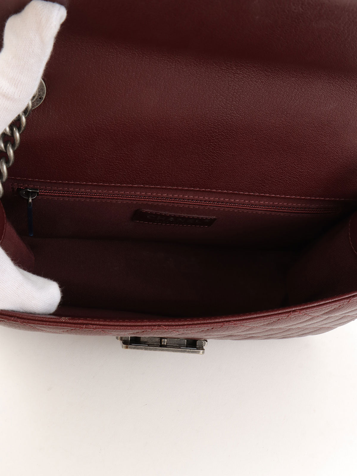 2016年頃製 スクエアCCマークプレート2wayバッグ ボルドー