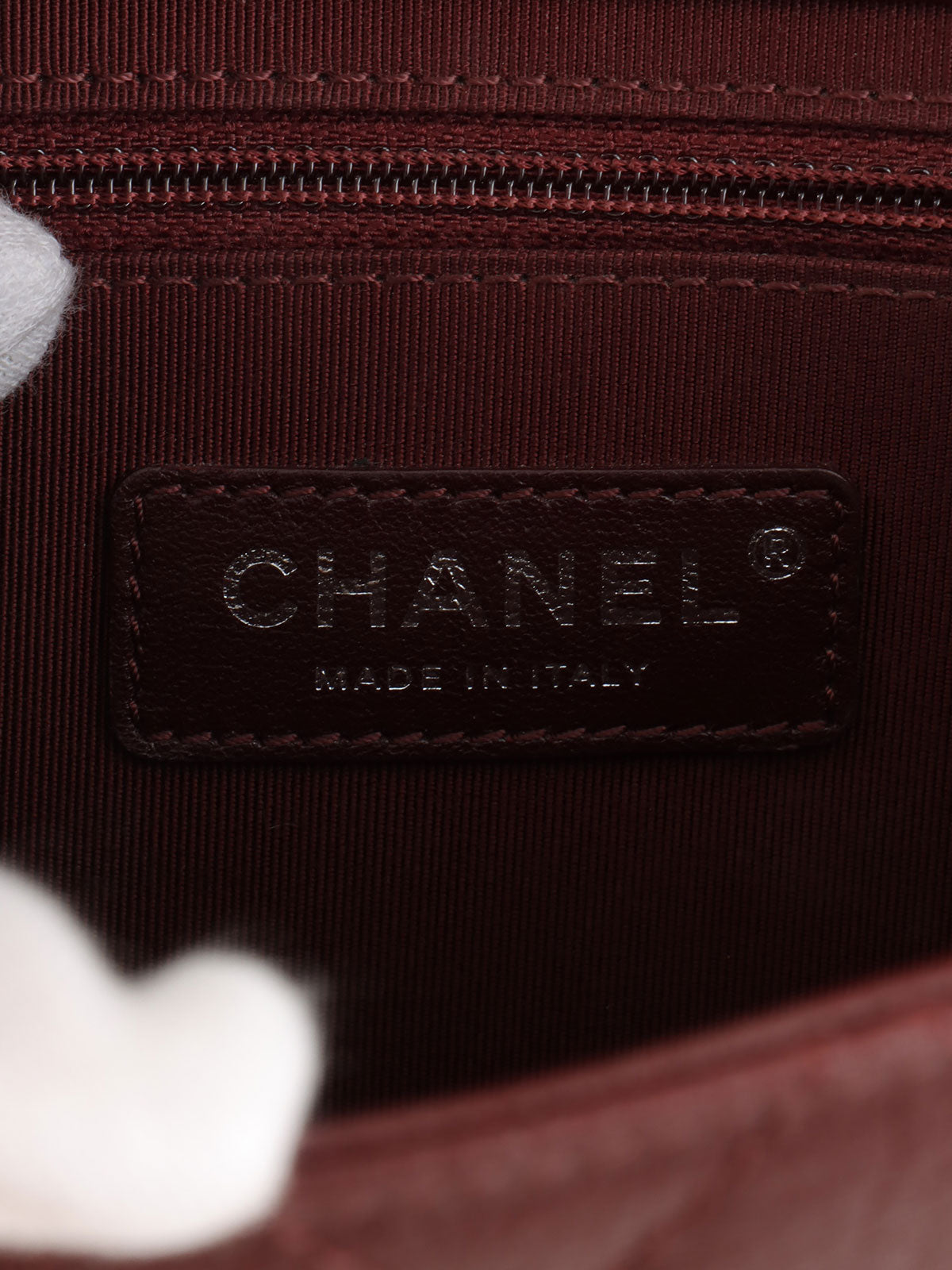 2016年頃製 スクエアCCマークプレート2wayバッグ ボルドー