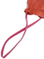 ナッパレザーアナグラムフラメンコショルダーバッグ オレンジ/ピンク