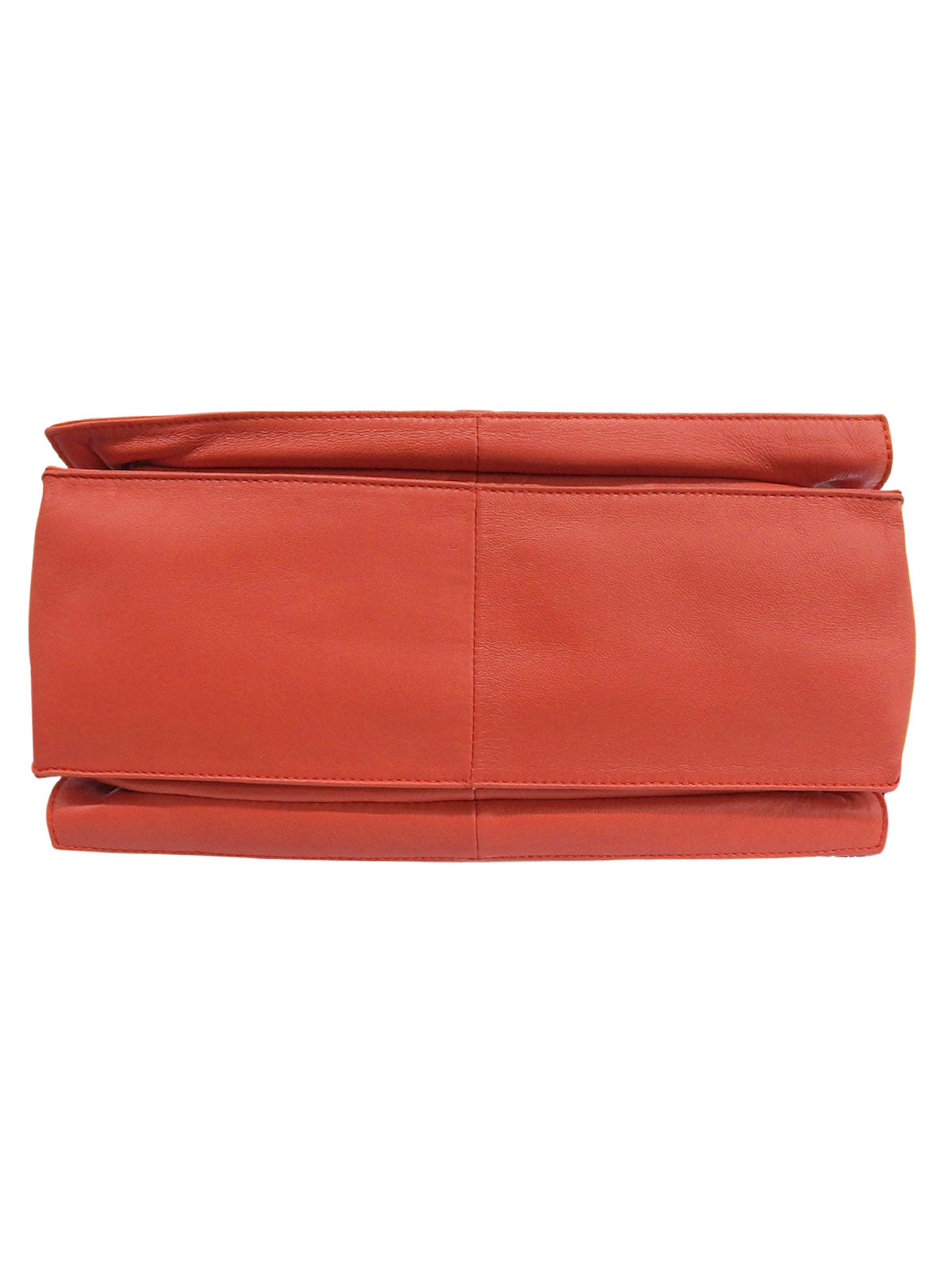 ナッパレザーアナグラムフラメンコショルダーバッグ オレンジ/ピンク