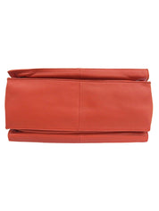 ナッパレザーアナグラムフラメンコショルダーバッグ オレンジ/ピンク