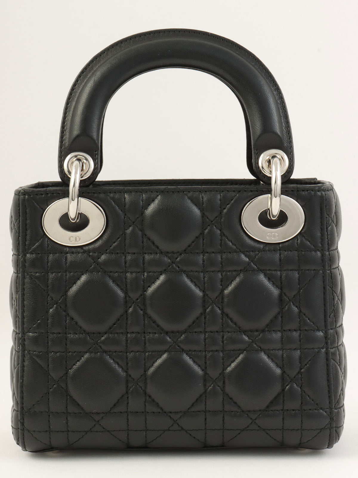 レディディオールカナージュステッチ2wayバッグミニ ブラック