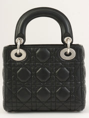 レディディオールカナージュステッチ2wayバッグミニ ブラック