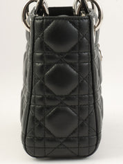 レディディオールカナージュステッチ2wayバッグミニ ブラック