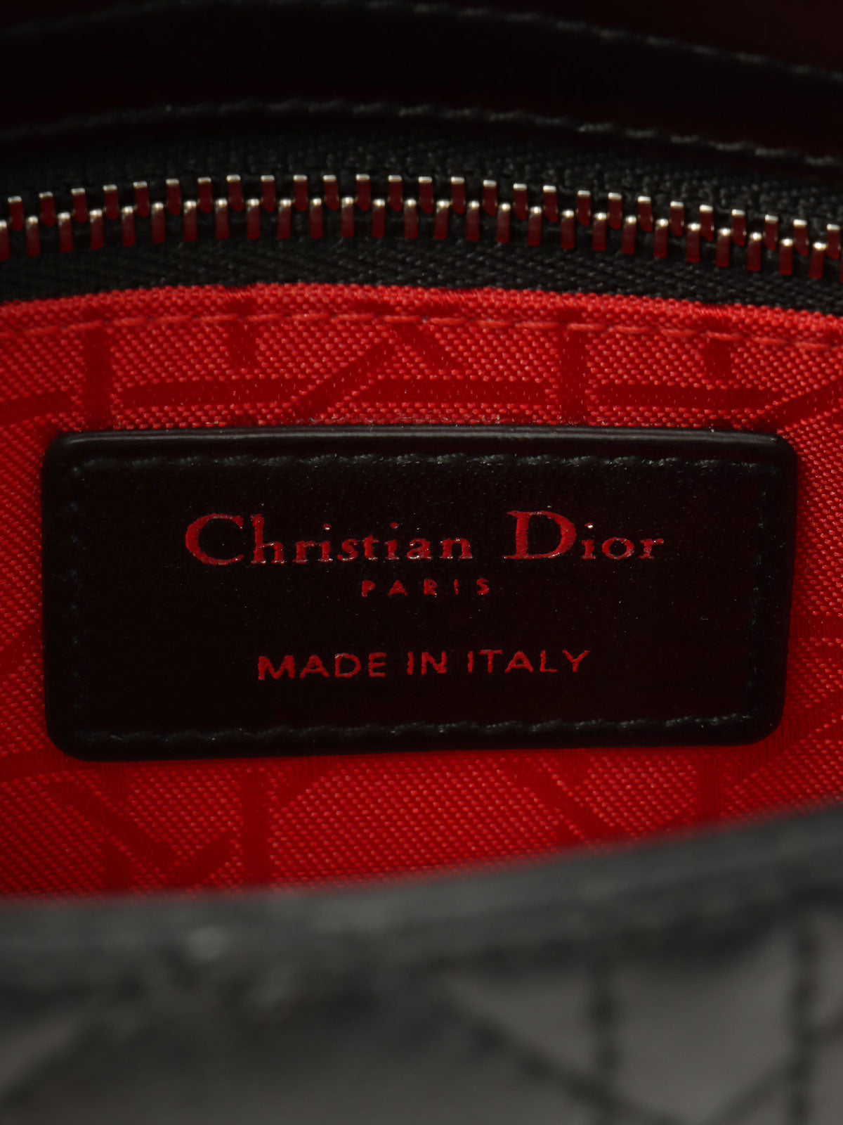 レディディオールカナージュステッチ2wayバッグミニ ブラック