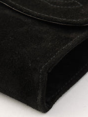 Suede CC Mark Stitch Chain Shoulder Bag Mini, Black, circa 2001