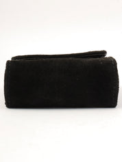 Suede CC Mark Stitch Chain Shoulder Bag Mini, Black, circa 2001