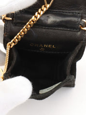 2001年頃製 スエードCCマークステッチチェーンショルダーバッグミニ ブラック