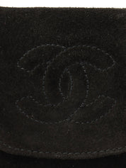 Suede CC Mark Stitch Chain Shoulder Bag Mini, Black, circa 2001
