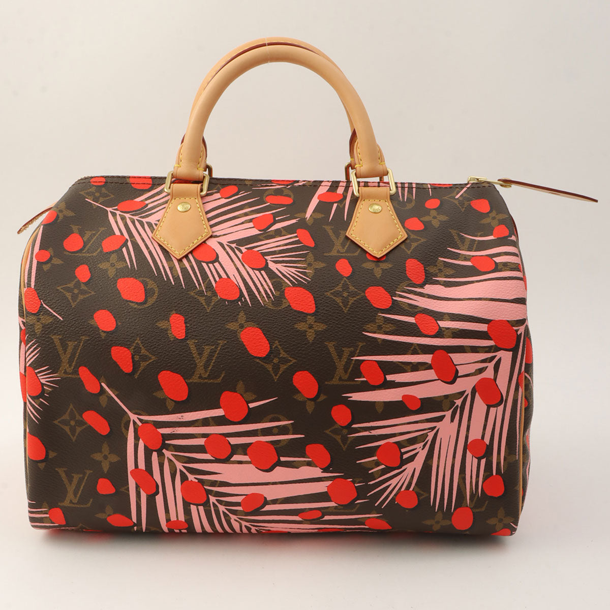 Circa 2016 Canvas Monogram Summer Jungle Dots Speedy 30 Brown/Pink