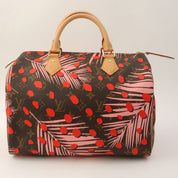 Circa 2016 Canvas Monogram Summer Jungle Dots Speedy 30 Brown/Pink