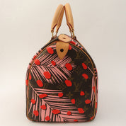 Circa 2016 Canvas Monogram Summer Jungle Dots Speedy 30 Brown/Pink