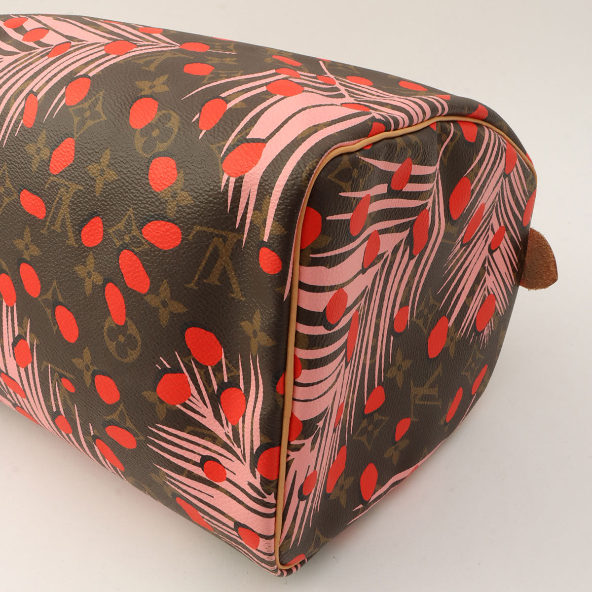 Circa 2016 Canvas Monogram Summer Jungle Dots Speedy 30 Brown/Pink