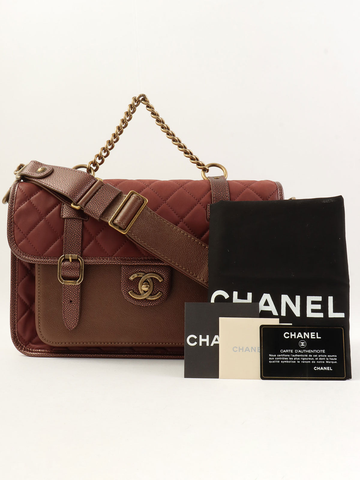 Paris Bombay Back to the School 两用包，波尔多红，约2013年