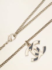 2016年製 CCマークネックレス ホワイト/ネイビー