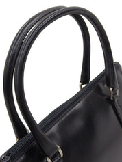 ロゴエンボスハンドバッグ ブラック