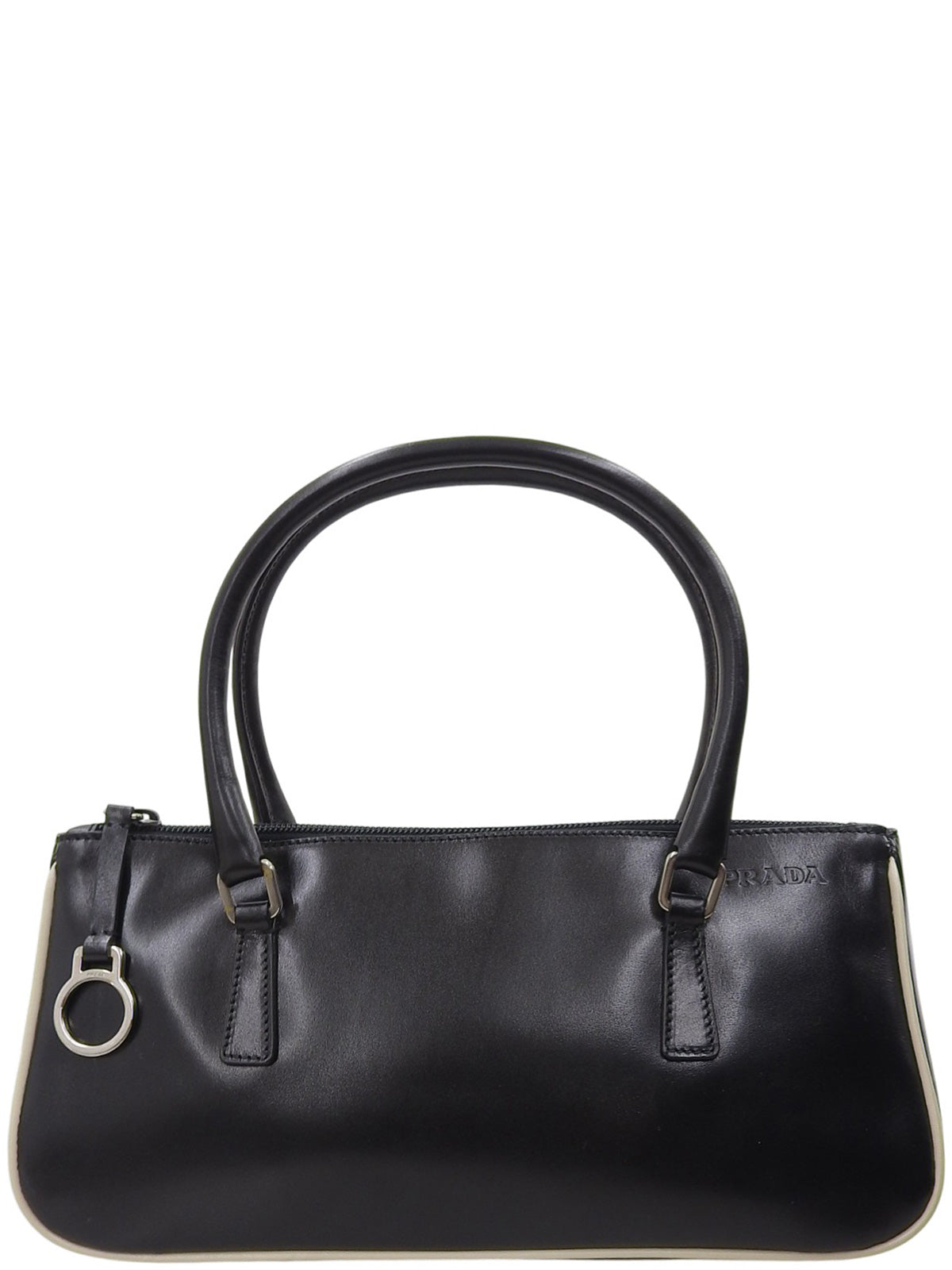 ロゴエンボスハンドバッグ ブラック