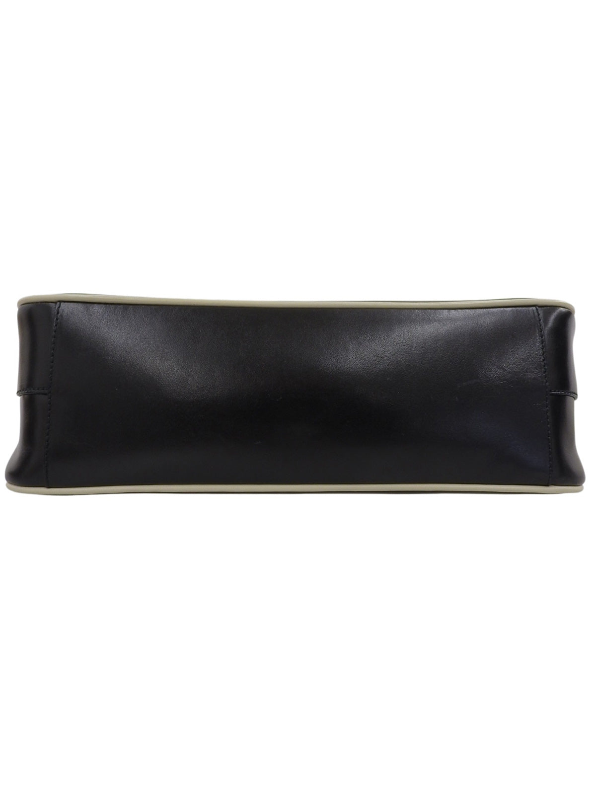Logo embossed handbag in black