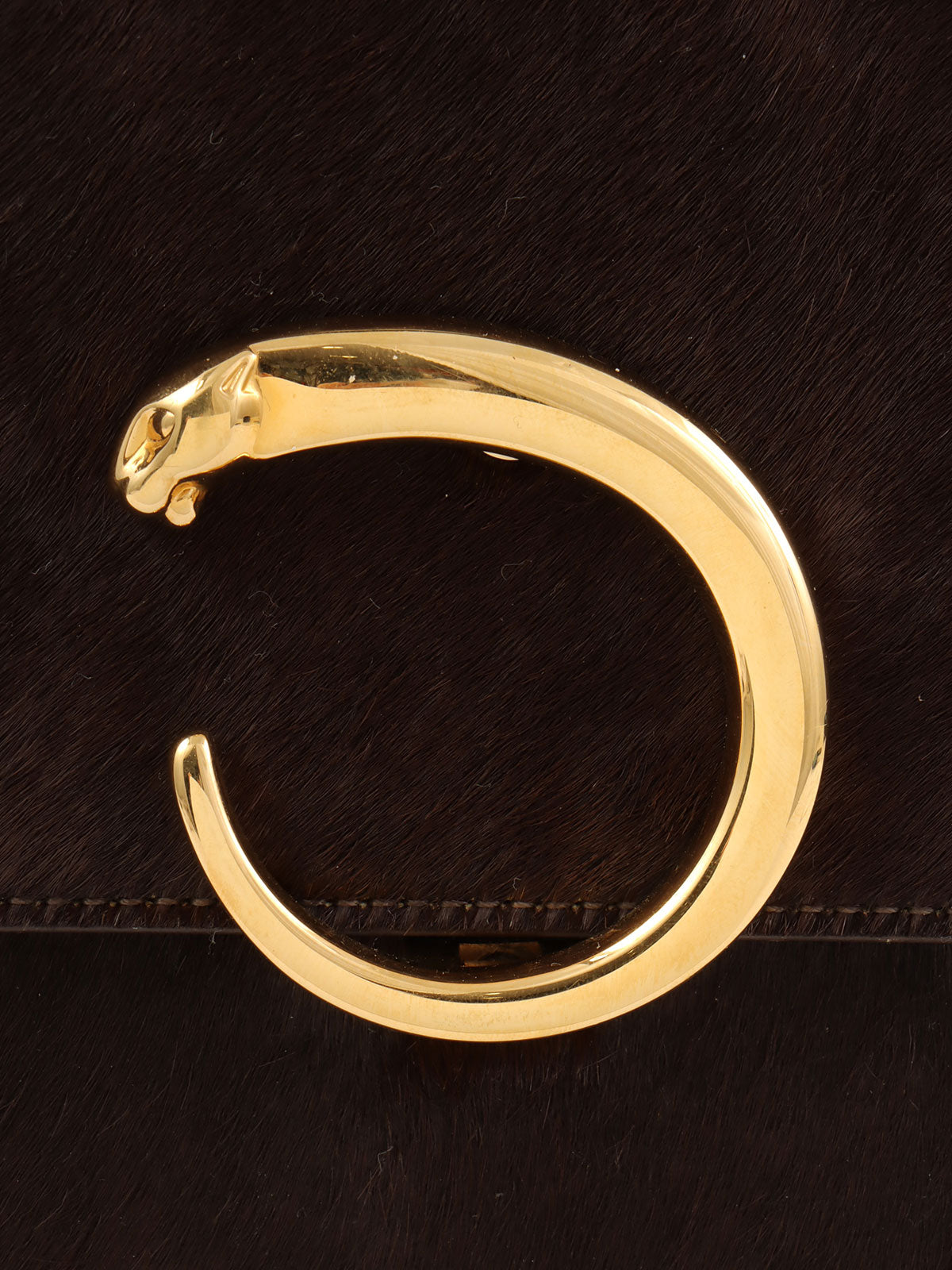 Harako Panther Handbag Dark Brown