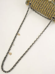 2017款 Tweed Icon Charm CC Turnlock 链条包，黄/灰/多色