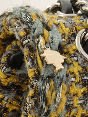 2017款 Tweed Icon Charm CC Turnlock 链条包，黄/灰/多色