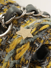 2017款 Tweed Icon Charm CC Turnlock 链条包，黄/灰/多色