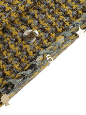 2017款 Tweed Icon Charm CC Turnlock 链条包，黄/灰/多色