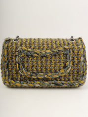 2017款 Tweed Icon Charm CC Turnlock 链条包，黄/灰/多色