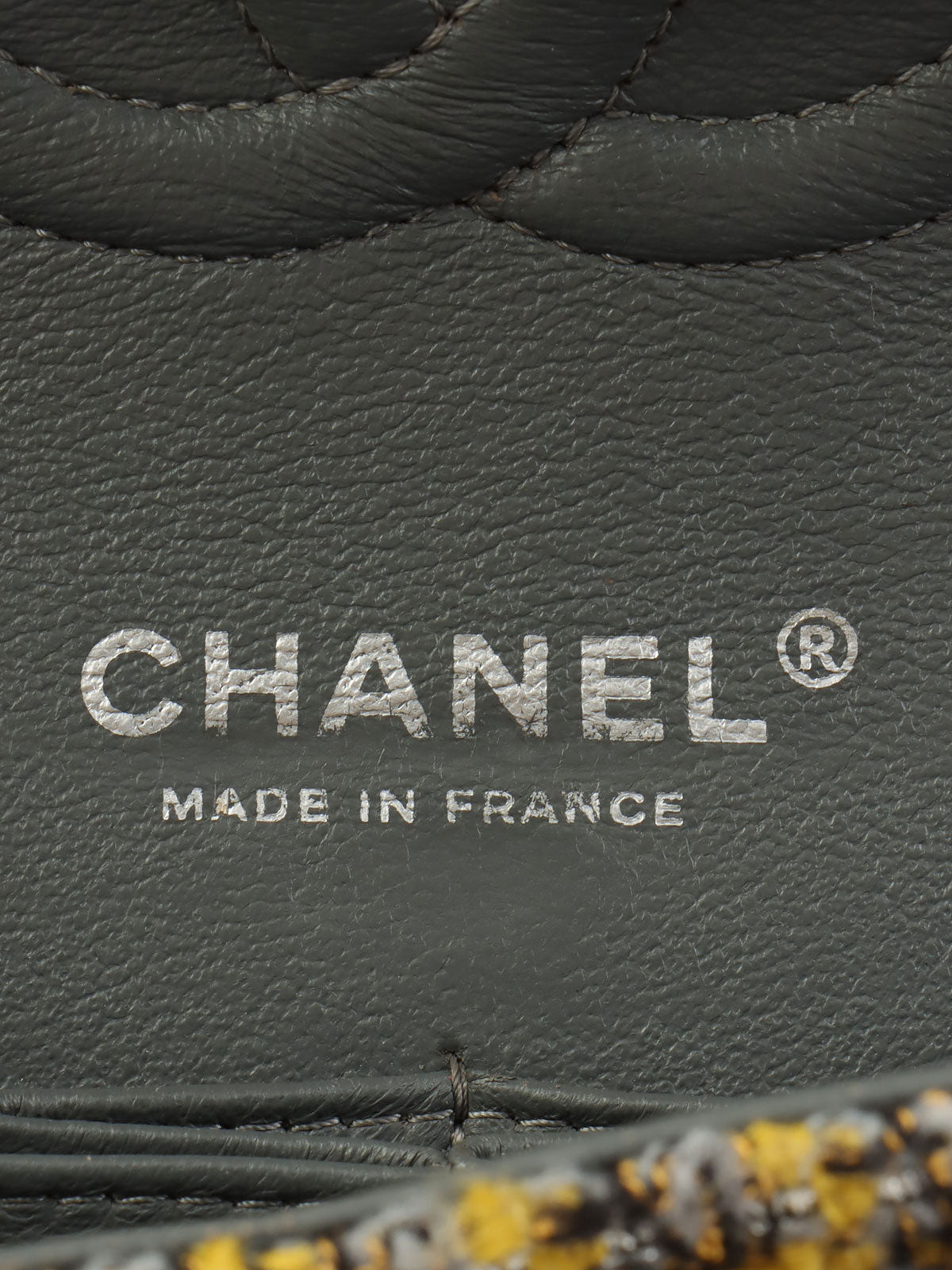 2017款 Tweed Icon Charm CC Turnlock 链条包，黄/灰/多色