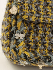 2017款 Tweed Icon Charm CC Turnlock 链条包，黄/灰/多色