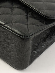 2004 Caviar Skin Classic Flap Chain Bag 23cm Black
