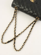 2004 Caviar Skin Classic Flap Chain Bag 23cm Black