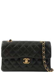 2004年頃製 キャビアスキンクラシックフラップチェーンバッグ23cm ブラック