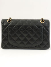 2004 Caviar Skin Classic Flap Chain Bag 23cm Black
