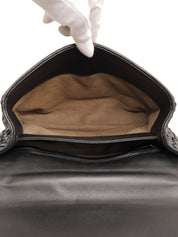 イントレチャートチェーンショルダーバッグ ブラック