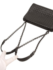 イントレチャートチェーンショルダーバッグ ブラック