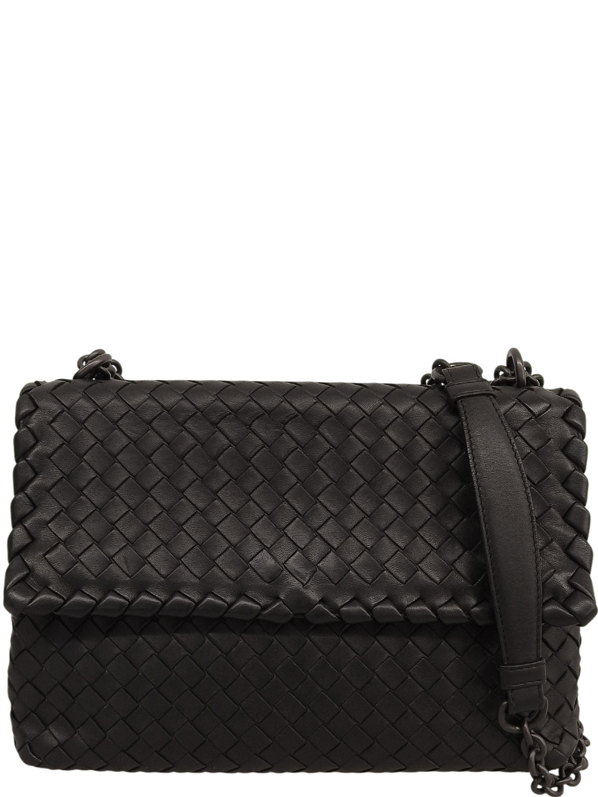 イントレチャートチェーンショルダーバッグ ブラック